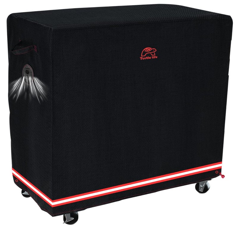 Turtle Life BBQ Grill Cover, 46 Inch Heavy Duty Waterproof Barbecue Gas Grill Covers for Flat Top Griddle, Anti-Fading Cover for Gas Grill, Black - Image 1